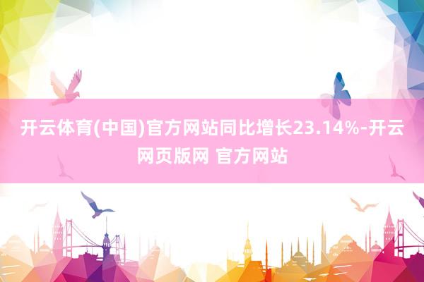 开云体育(中国)官方网站同比增长23.14%-开云网页版网 官方网站