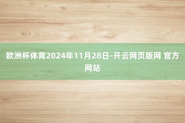 欧洲杯体育2024年11月28日-开云网页版网 官方网站