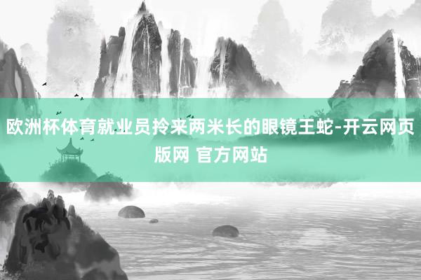 欧洲杯体育就业员拎来两米长的眼镜王蛇-开云网页版网 官方网站